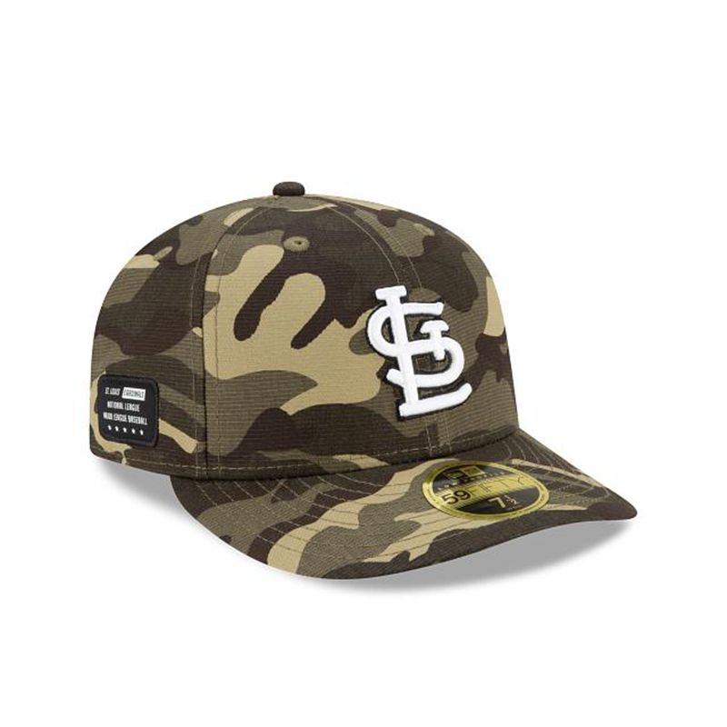 MLB St. Louis Cardinals Armed Forces Weekend Low Profile 59Fifty Fitted (FLF1745) - Green New Era Caps